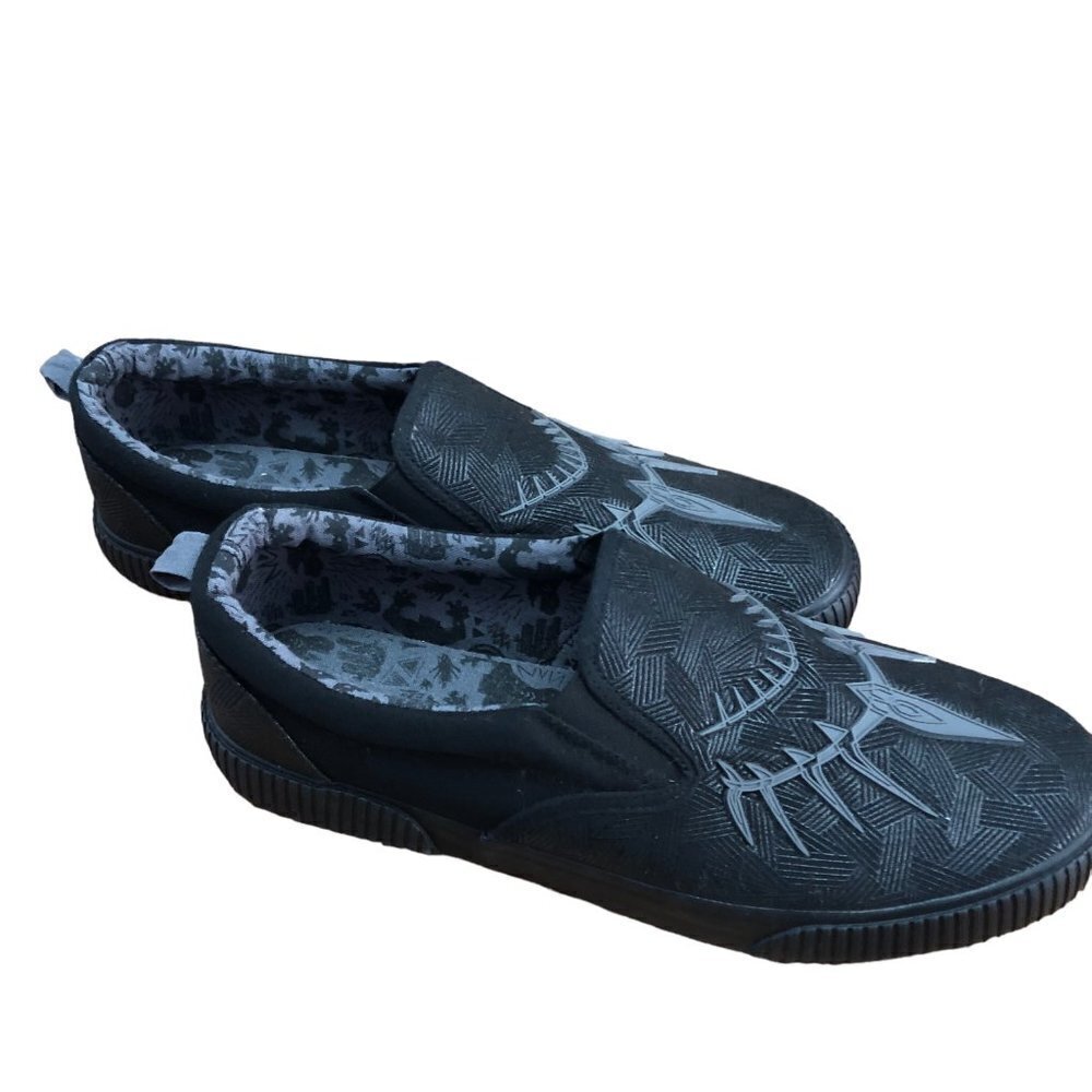 Marvel Black Panther Sneakers Low Top Slip On Black Athleisure Mens 12 - Picture 4 of 10